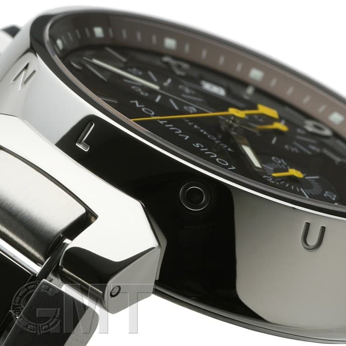 ルイヴィトンタンブールQ11212 クロノグラフ　時計 中古)LOUIS VUITTON ルイ・ヴィトン タンブール クロノグラフ Q1121