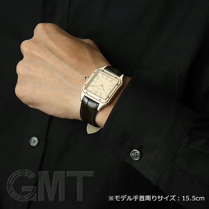 m*0様 カルティエ サントスデュモンLM レザーストラップ　ベルト　WGSA0 中古)CARTIER カルティエ サントス デュモン LM WGSA0054【世界限定250