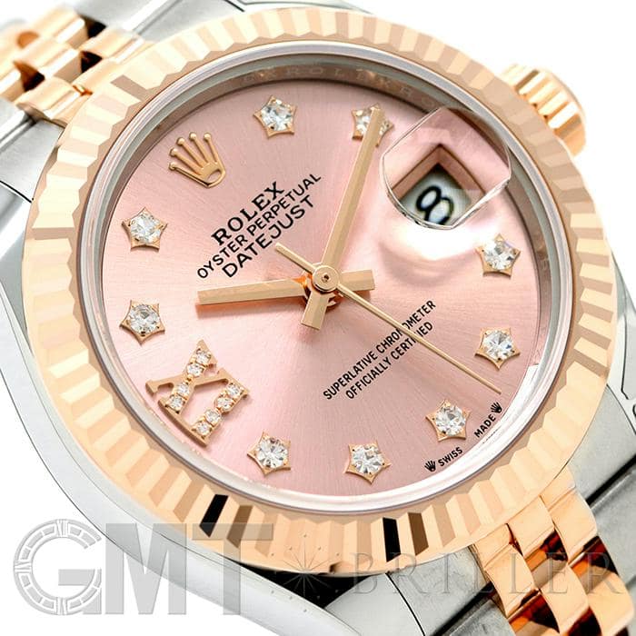 ロレックス レディ デイトジャスト SS/K18PGピンクゴールド 279171 ROLEX 腕時計 レディース ロゼ文字盤 新品)ROLEX ロレックス デイトジャスト 279171G ロゼ スター IXダイヤ