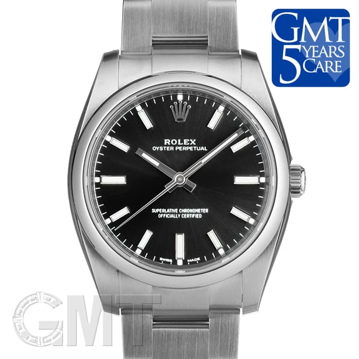 ロレックス　114200   オイスターパーペチュアル　ブラック　自動巻き 新品)ROLEX ロレックス オイスターパーペチュアル 114200 ブラック