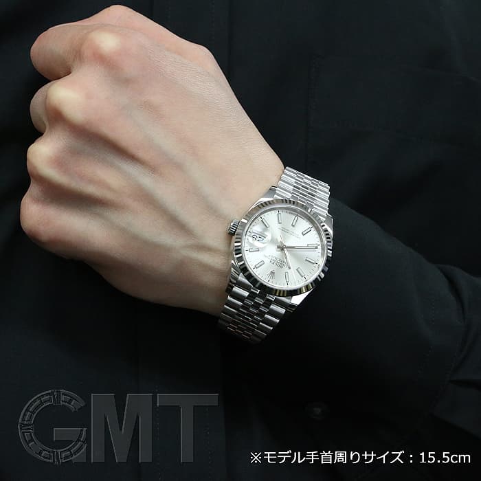 週末限定セール　希少　新品 ロレックスデイトジャスト 掛け時計　シルバー 中古)ROLEX ロレックス デイトジャスト 36 126234 シルバー ジュビリー