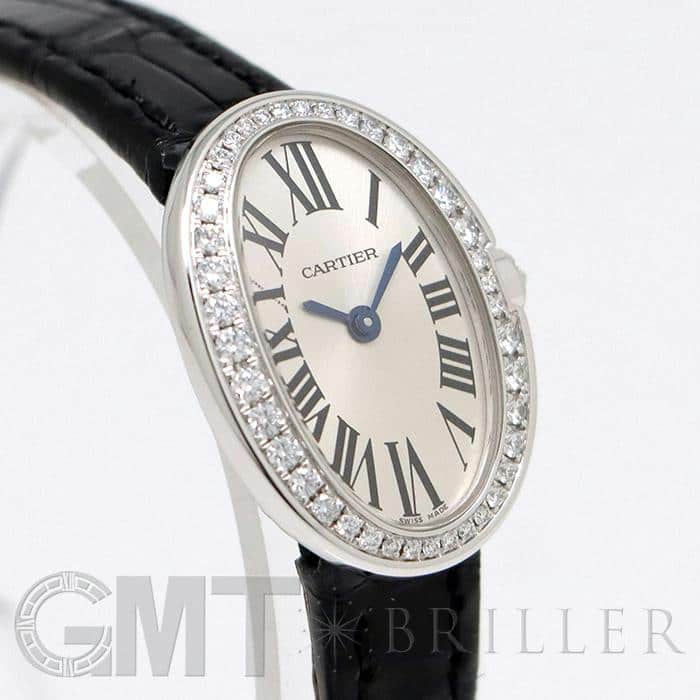 CARTIER カルティエ WB520027 ミニベニュワール メーカーコンプリート 腕時計 K18WG 革 ダイヤモンド レディース [中古] Cartier（カルティエ） K18WG ベゼルダイヤ ミニベニュワール WB520027