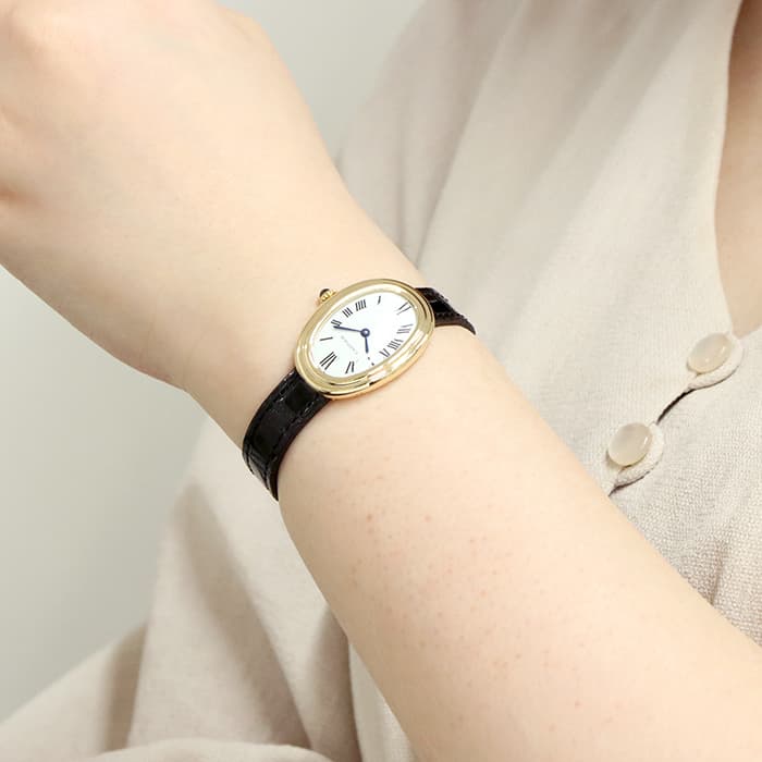 中古)CARTIER カルティエ ベニュワール 手巻き イエローゴールド（商品