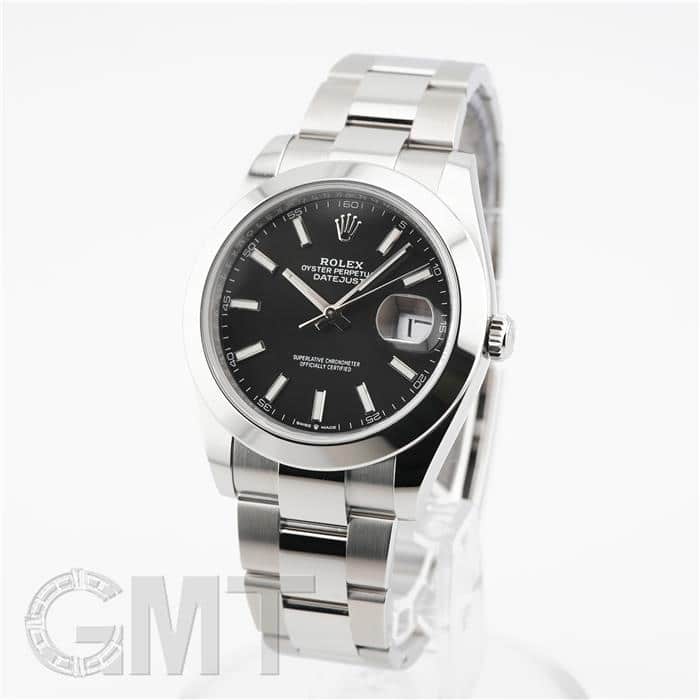 中古)ROLEX ロレックス デイトジャスト 41 126300 ブラック 中古)ROLEX ロレックス デイトジャスト 41 126300 ブラック