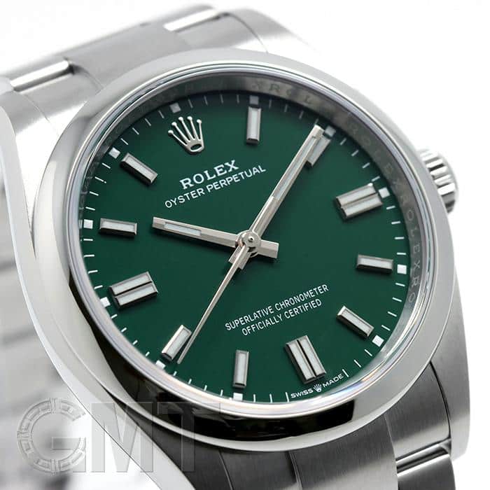 中古)ROLEX ロレックス オイスターパーペチュアル 36 126000 グリーン