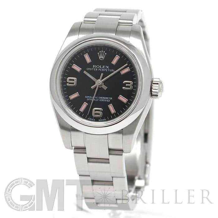 ロレックス オイスターパーペチュアル 176200 ブラック 369ホワイトバー ランダム番 レディース 中古 腕時計 ROLEX - ロレックス オイスターパーペチュアル 176200 ブラック 369