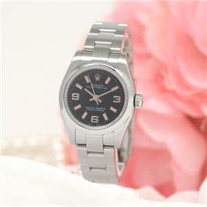 ROLEX ロレックス オイスターパーペチュアル 176200 ブラック 369 ピンクバー メイン