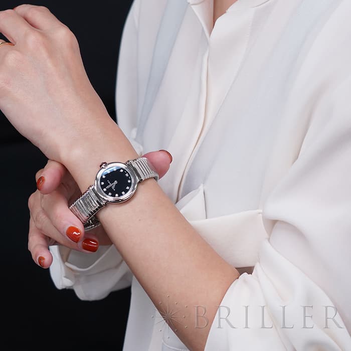 新品)BVLGARI ブルガリ ルチェア トゥボガス ブラック 12Pダイヤ