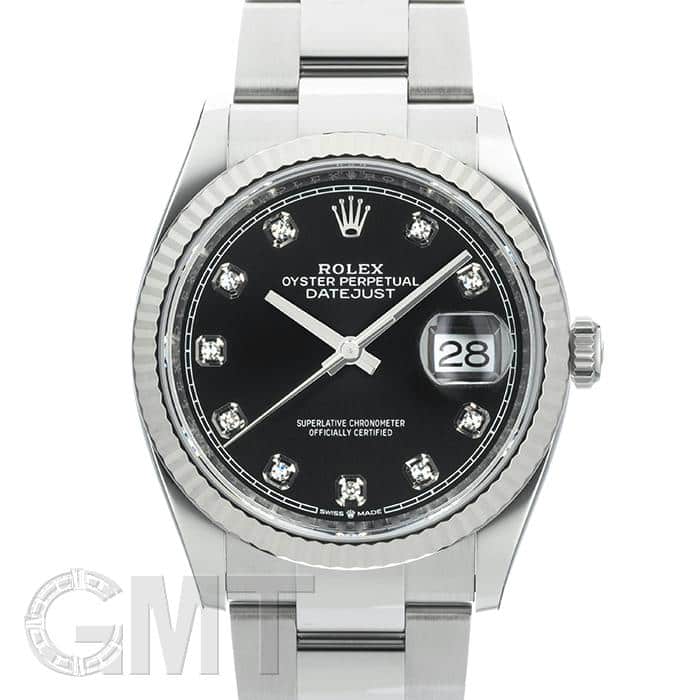 新品)ROLEX ロレックス デイトジャスト 36 126234G ブラック 10Pダイヤ