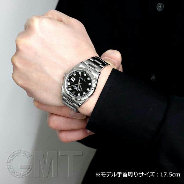 新品)ROLEX ロレックス デイトジャスト 36 126234G ブラック 10Pダイヤ