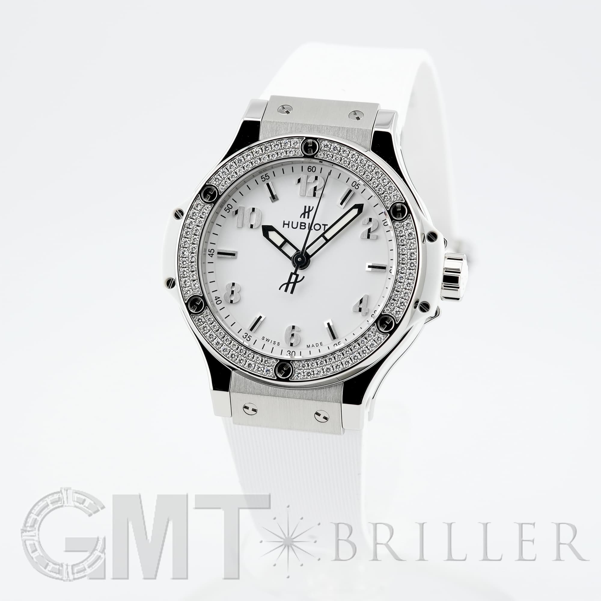 中古)HUBLOT ウブロ ビッグバン スチールホワイト ダイヤモンド 361.SE