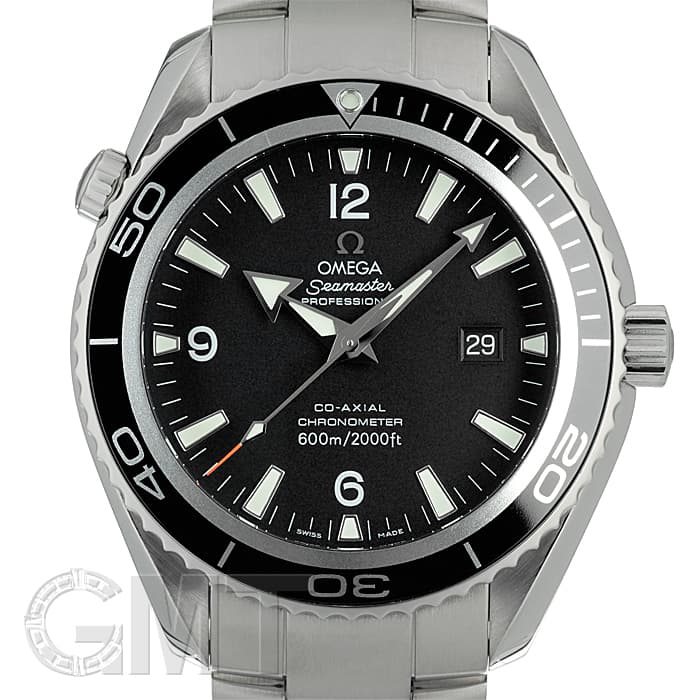 中古 オメガ OMEGA 2201.50 ブラック メンズ 腕時計 中古)OMEGA オメガ シーマスター プラネットオーシャン 42mm 2201.50