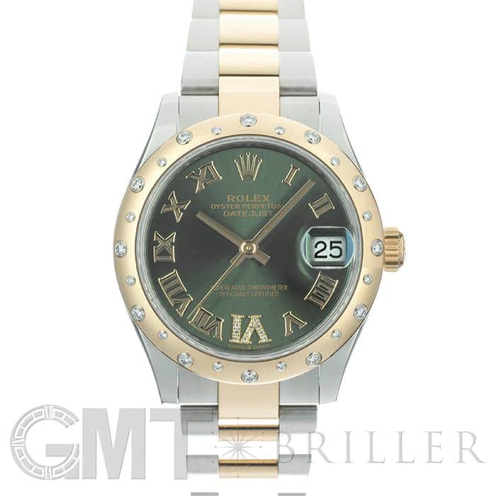 中古)ROLEX ロレックス デイトジャスト 31 278343RBR オリーブグリーン