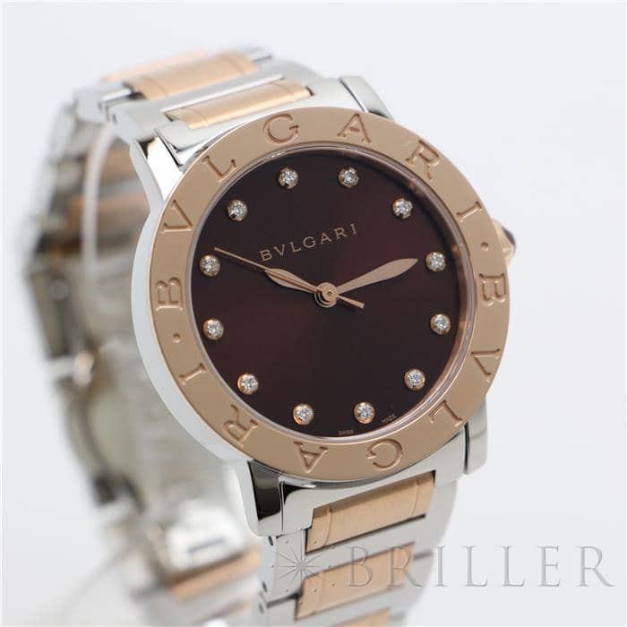 新品)BVLGARI ブルガリ ブルガリ・ブルガリ ブラウン 12Pダイヤ