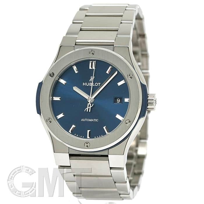中古)HUBLOT ウブロ クラシック フュージョン チタニウム ブルー
