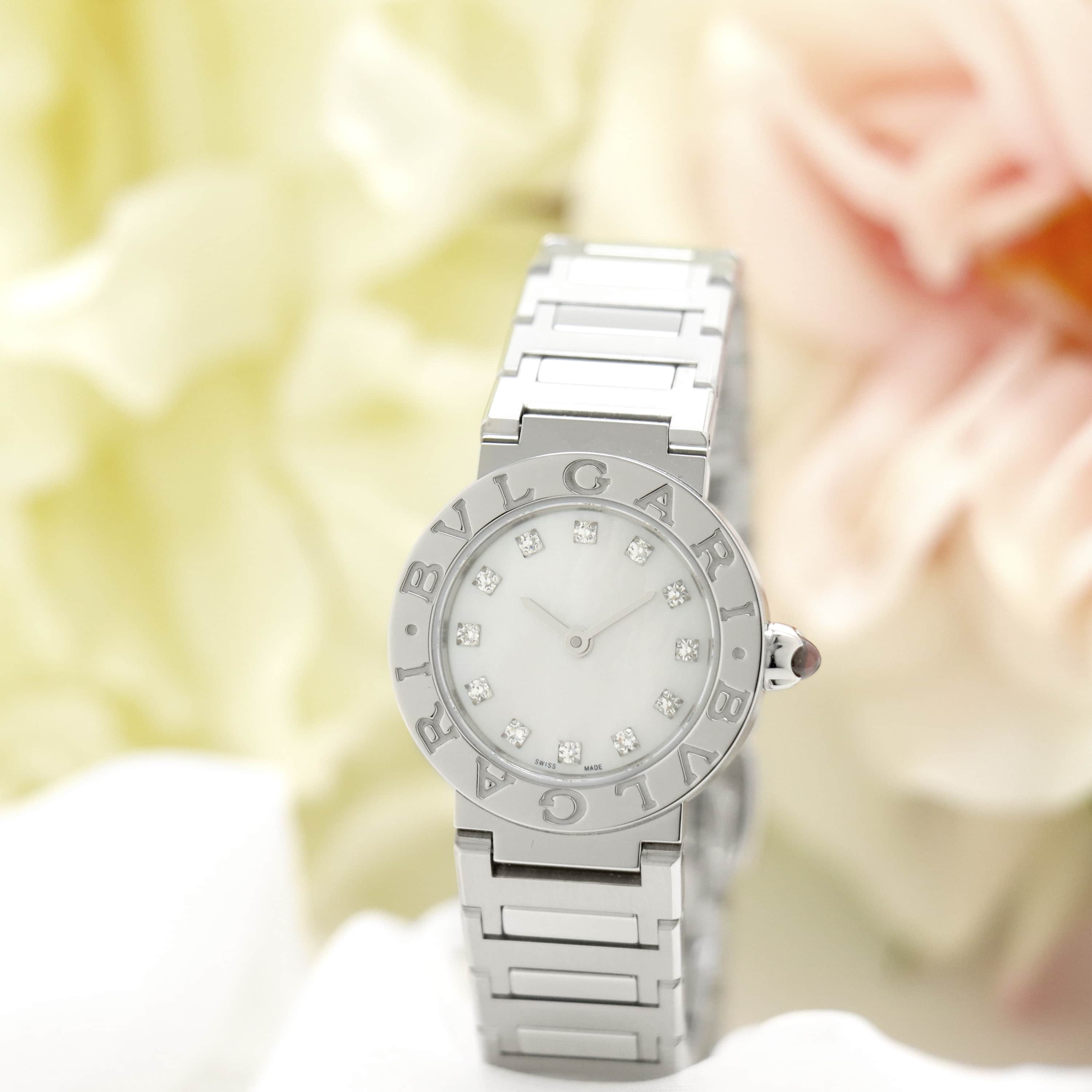 美品✨　ブルガリ 腕時計 BB23 2TS レディース　ダイヤ12P 付属品 中古)BVLGARI ブルガリ ブルガリ・ブルガリ BB23S/12P（商品ID