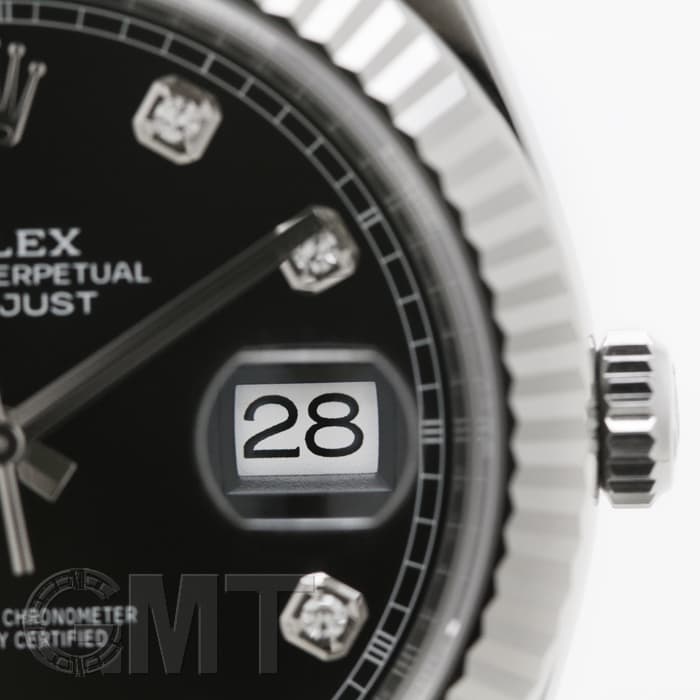 ロレックス デイトジャスト ブラックダイヤル10Pダイヤ 新品)ROLEX ロレックス デイトジャスト 41 ブラック 126334G 10Pダイヤ