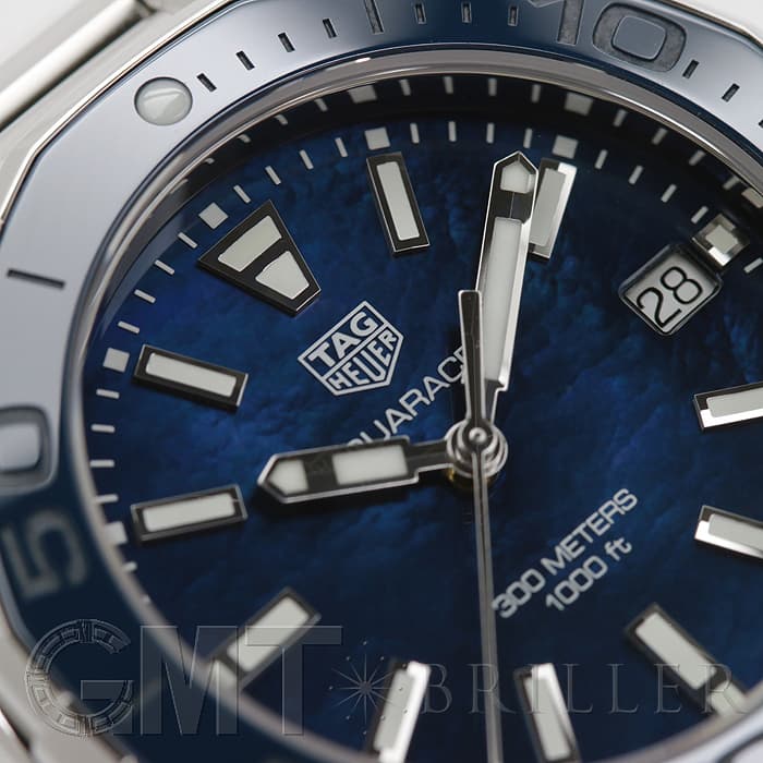電池交換済 TAG Heuer タグホイヤー アクアレーサー WAF1417 300ｍ防水 デイト 青 ブルーシェル SS ステンレス レディース クォーツ【6ヶ月保証】【腕時計】【中古】 電池交換済 TAG Heuer タグホイヤー アクアレーサー WAF1417 300m防水
