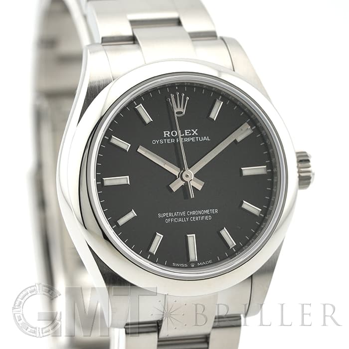 ロレックス オイスターパーペチュアル31 ランダムシリアル ルーレット 277200 ROLEX 腕時計 黒文字盤 中古)ROLEX ロレックス オイスターパーペチュアル 31 277200 ブラック
