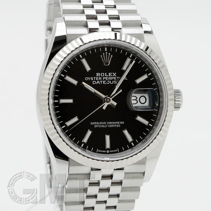 中古)ROLEX ロレックス デイトジャスト 36 126234 ブラック ジュビリー