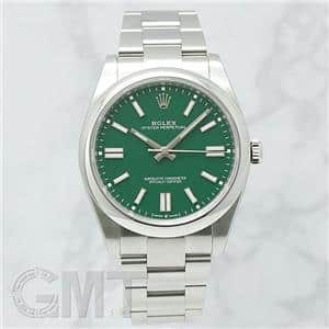 中古)ROLEX ロレックス オイスターパーペチュアル 41 124300 グリーン