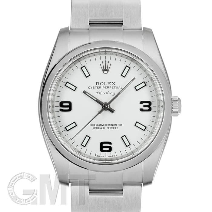 中古)ROLEX ロレックス エアキング 114200 ホワイト 369 G番（商品ID