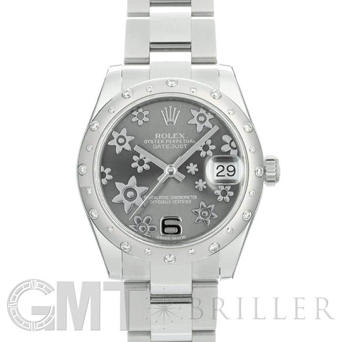 中古)ROLEX ロレックス デイトジャスト 31 178344 グレーフラワー