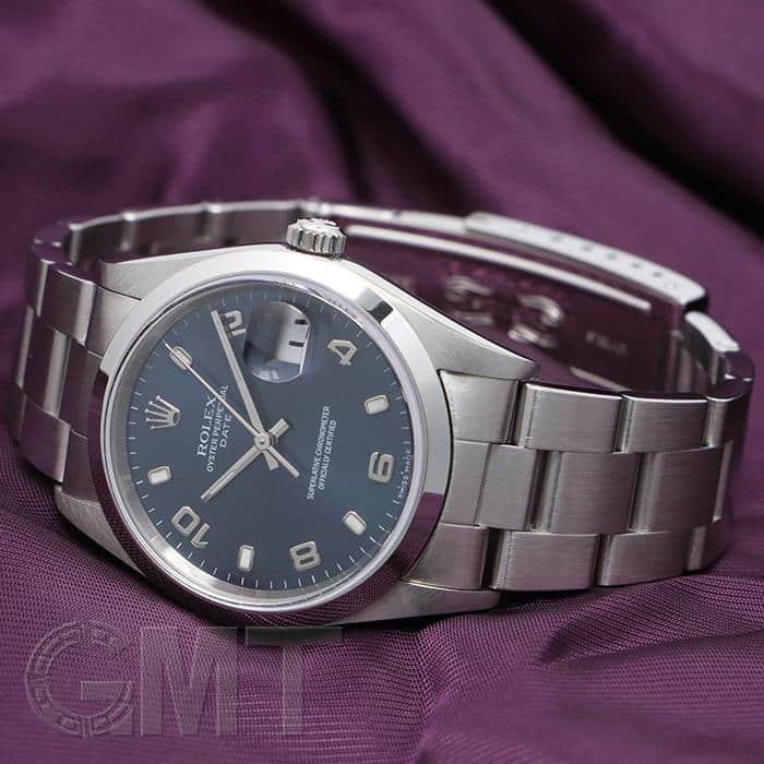 中古)ROLEX ロレックス オイスターパーペチュアル&デイト 15200 ブルー