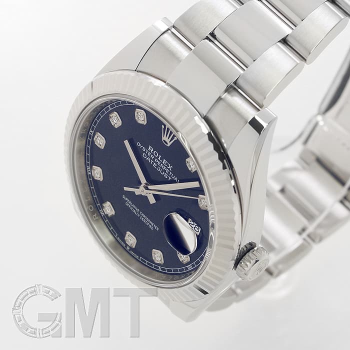 新品)ROLEX ロレックス デイトジャスト 41 126334G ブルー 10Pダイヤ
