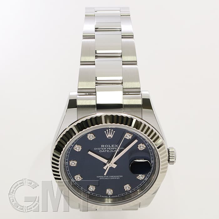 新品)ROLEX ロレックス デイトジャスト 41 126334G ブルー 10Pダイヤ