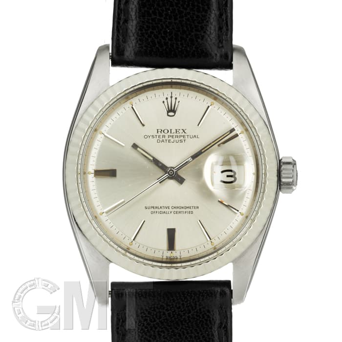 中古)ROLEX ロレックス デイトジャスト 1601 シルバー レザー（商品ID