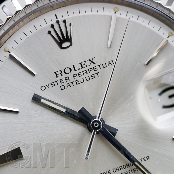 中古)ROLEX ロレックス デイトジャスト 1601 シルバー レザー（商品ID