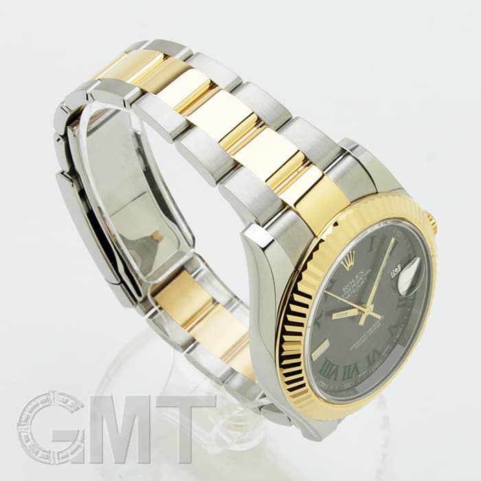 中古)ROLEX ロレックス デイトジャスト II 116333 グレー/グリーン