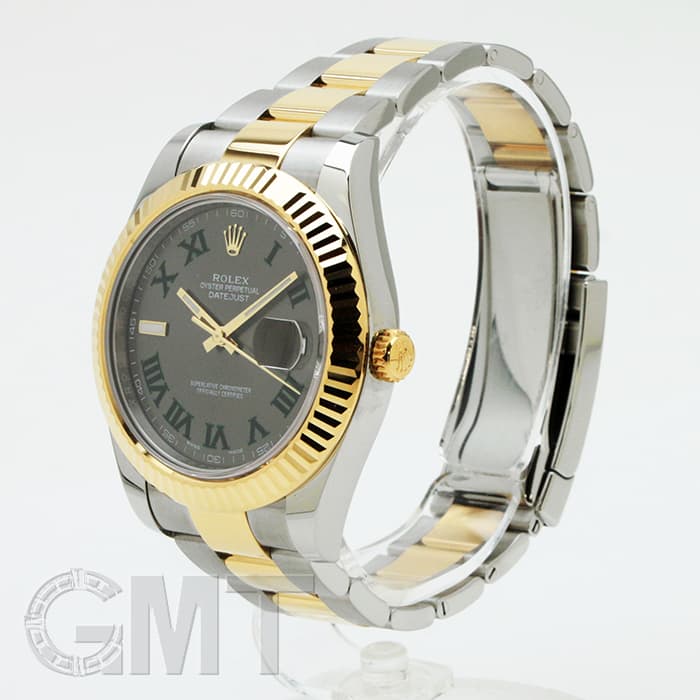 中古)ROLEX ロレックス デイトジャスト II 116333 グレー/グリーン