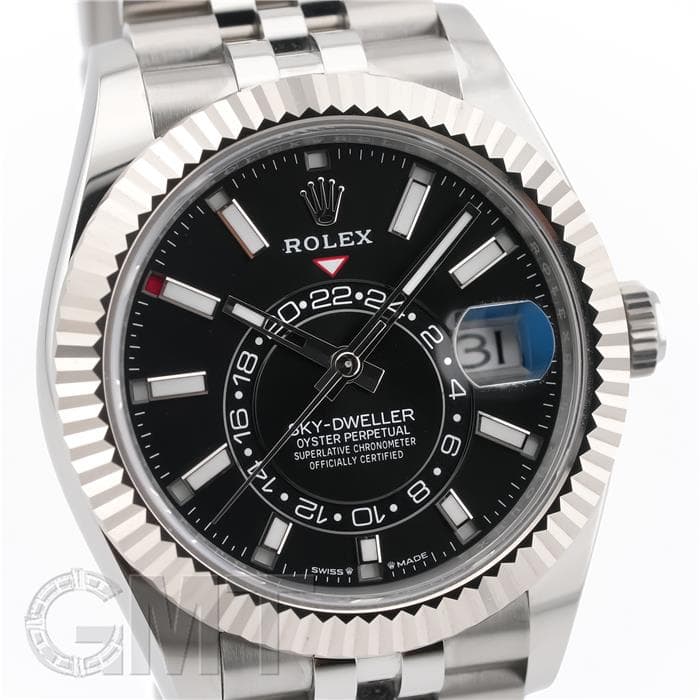 中古)ROLEX ロレックス スカイドゥエラー 336934 ブラック ジュビリー