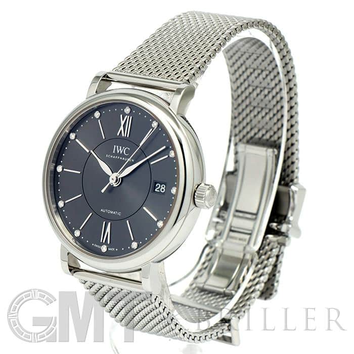 IWC IWC SCHAFFHAUSEN IW458110 ポートフィノ オートマティック 37 12Pダイヤ 自動巻き ボーイズ 良品 _749574【ev10】 新品)IWC インターナショナルウォッチカンパニー ポートフィノ