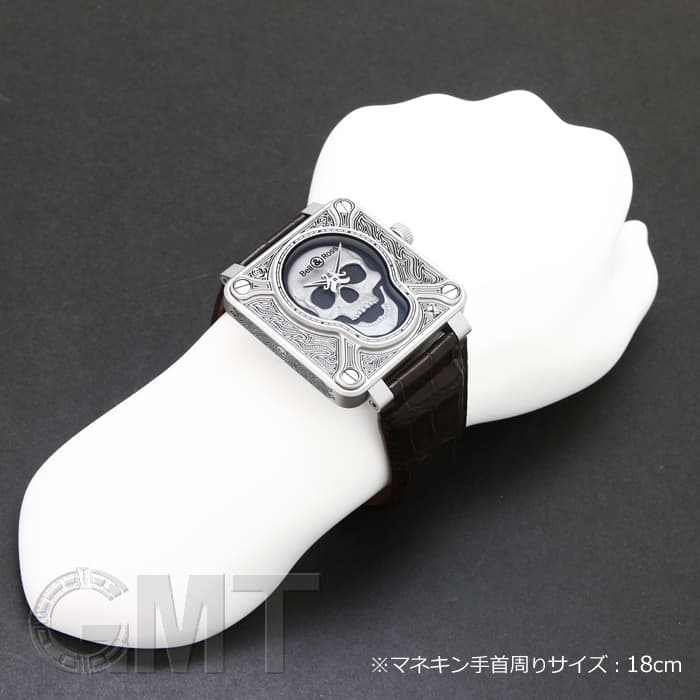 新品)BELL & ROSS ベル&ロス BR 01-92 バーニング スカル BR0192-SKULL