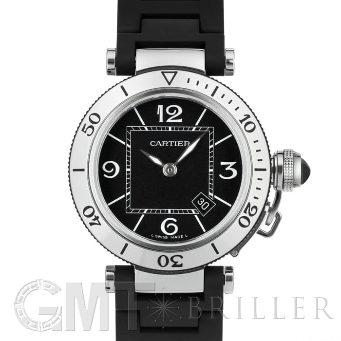 中古)CARTIER カルティエ パシャ シータイマー 33mm ブラック W3140003