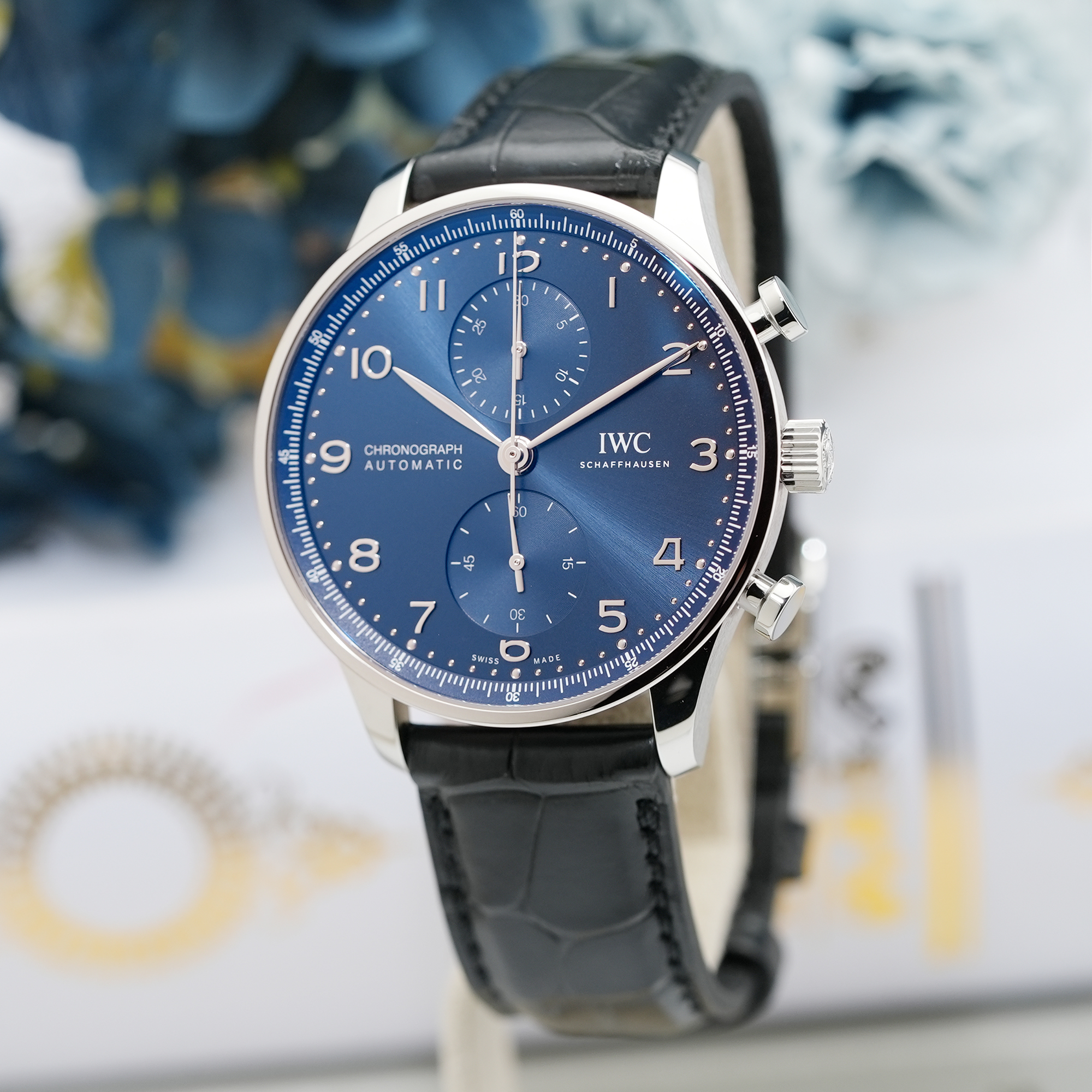 切手06 中古)IWC インターナショナルウォッチカンパニー ポルトギーゼ クロノ