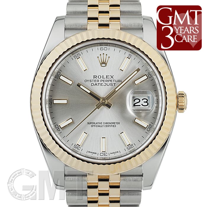 極美品✨ ROLEX ロレックス　デイトジャスト 4コマ　ゴールド　シルバー 中古)ROLEX ロレックス デイトジャスト 41 126333 シルバー ジュビリー