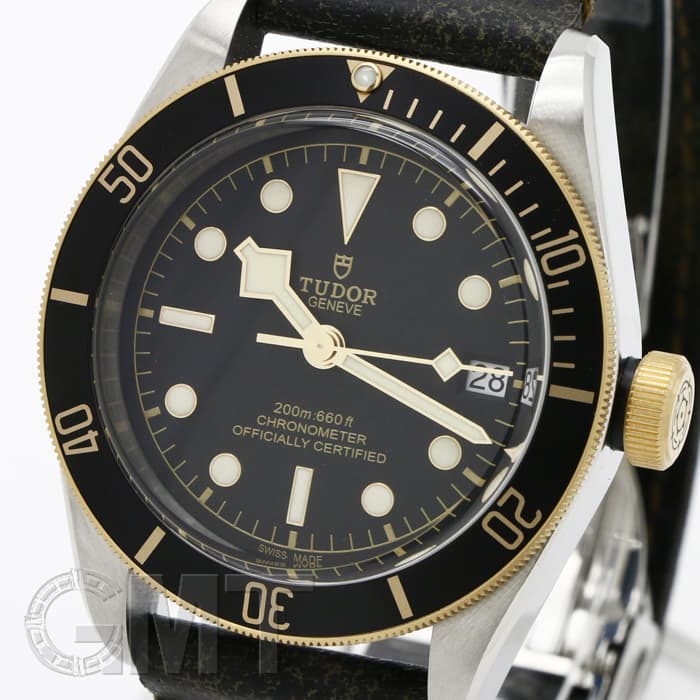 新品)TUDOR チューダー ヘリテージブラックベイ S&G M79733N レザー