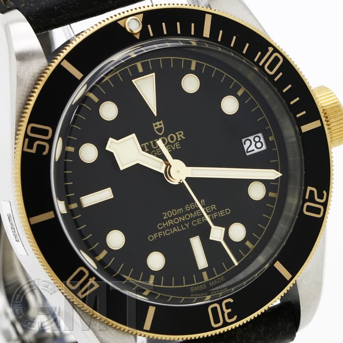 新品)TUDOR チューダー ヘリテージブラックベイ S&G 79733N レザー