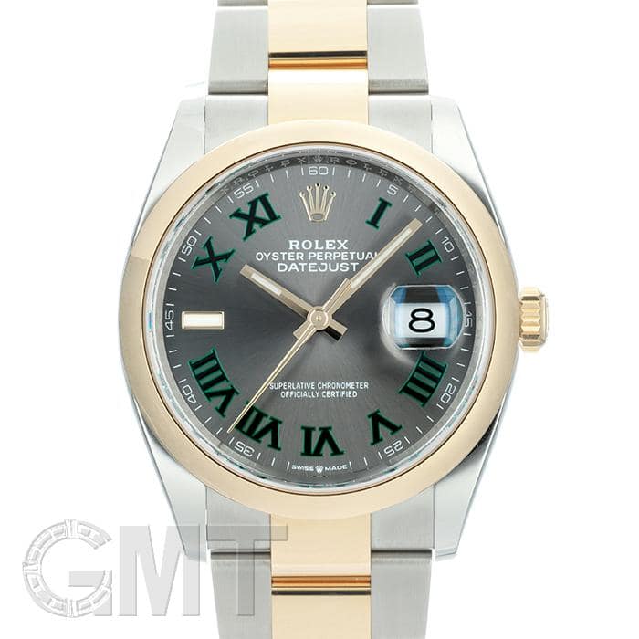 【入手困難】高透明度水晶クラスターB86B6/172B43B 新品)ROLEX ロレックス デイトジャスト 36 126203 スレートローマ
