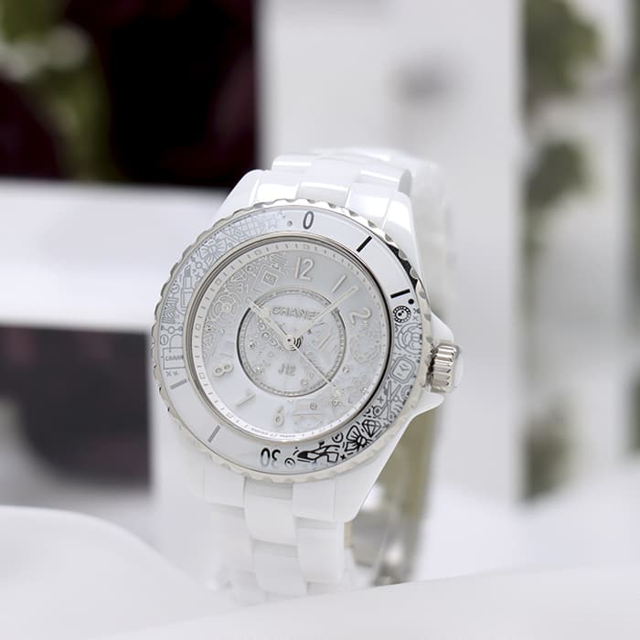 中古)CHANEL シャネル J12 H6477 ホワイトセラミック 33mm 20周年記念 