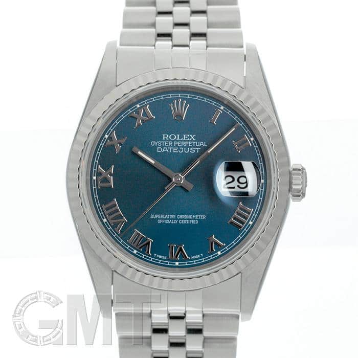 中古)ROLEX ロレックス デイトジャスト 16234 ブルーローマ W番