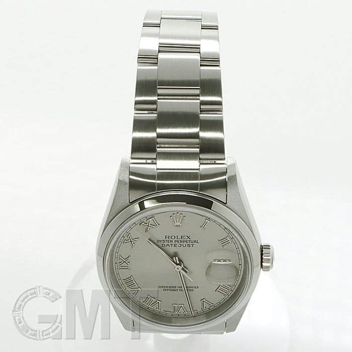 中古)ROLEX ロレックス デイトジャスト 36 16200 グレーローマ