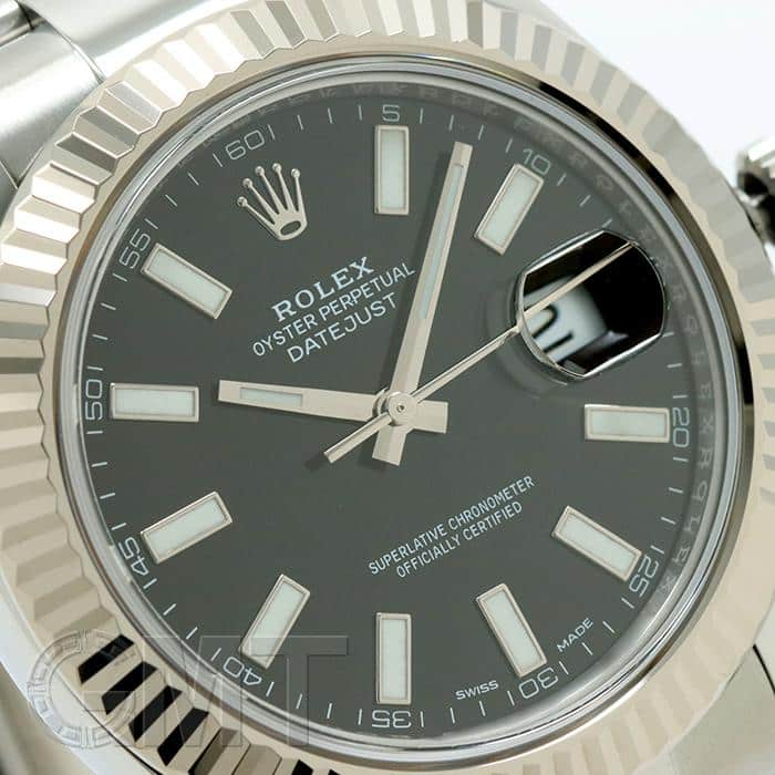 ロレックス デイトジャスト 中古)ROLEX ロレックス デイトジャスト II 116334 ブラック（商品ID
