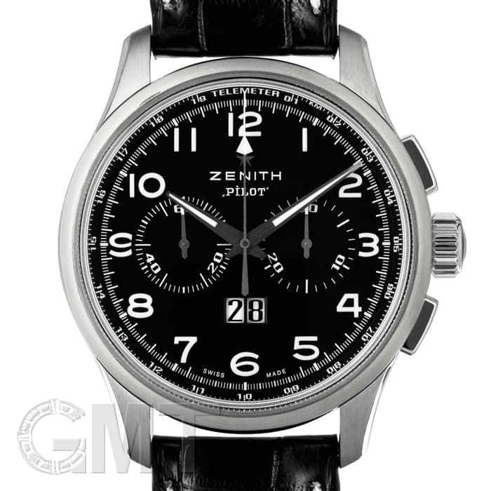 中古)ZENITH ゼニス エル・プリメロ パイロット ビックデイト