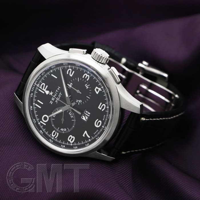中古)ZENITH ゼニス エル・プリメロ パイロット ビックデイト