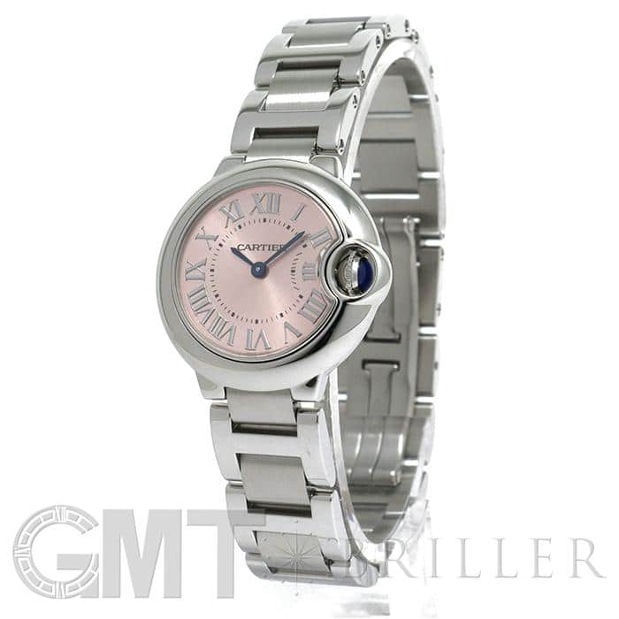 カルティエ CARTIER 腕時計 バロンブルー SM W6920038 中古)CARTIER カルティエ バロンブルー SM W6920038 ピンク（商品ID